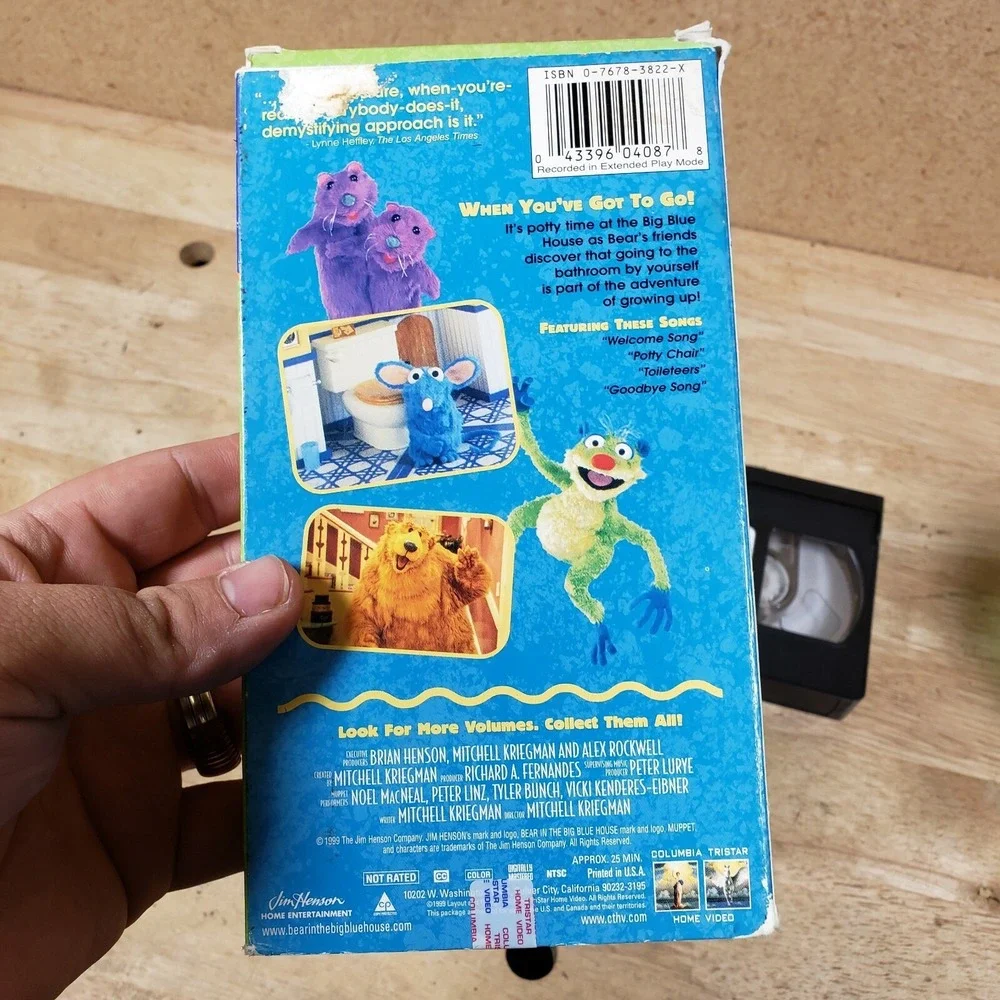 BEAR IN THE BIG BLUE HOUSE POTTY TIME WITH BEAR VHS TAPE 1999